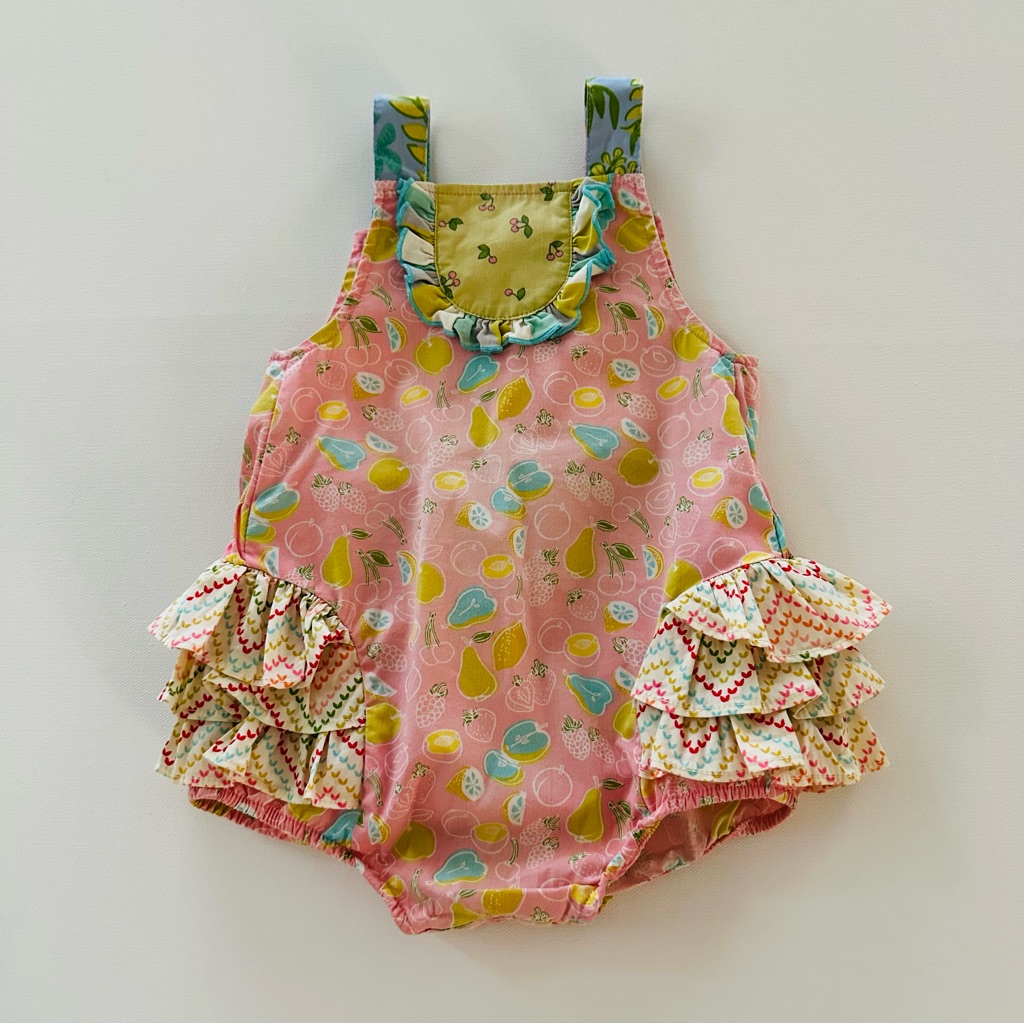 Matilda Jane 12 Months Baby Girl Little Lemon Ruffle Romper Fruits